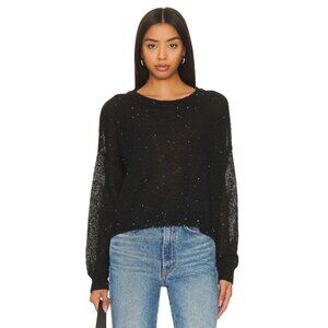 LNA Sheye Sparkle Sweater in Black Night Medium New Womens Knit Top